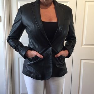 Aqua Leather Jacket